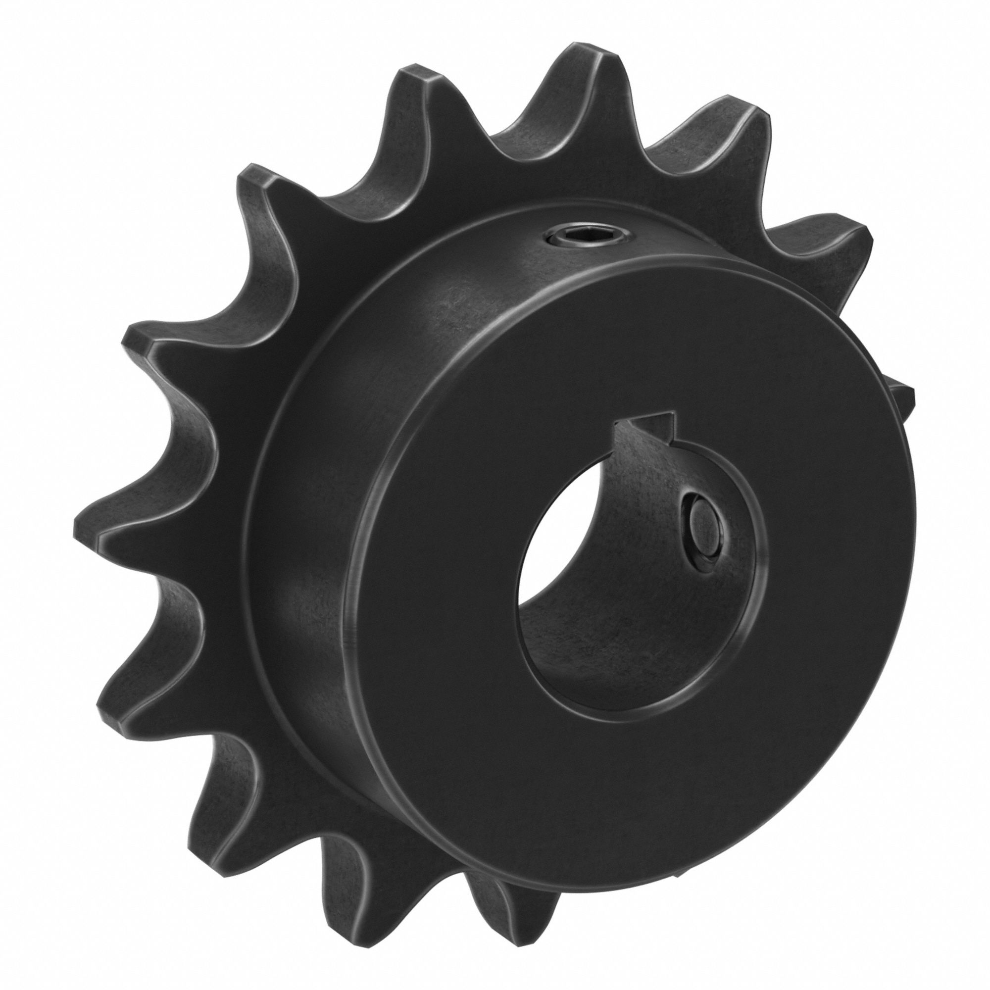 Single Strand Sprocket: 40, For 1/2 in Chain Pitch, 3/4 in Bore Dia, 15 Teeth, Steel