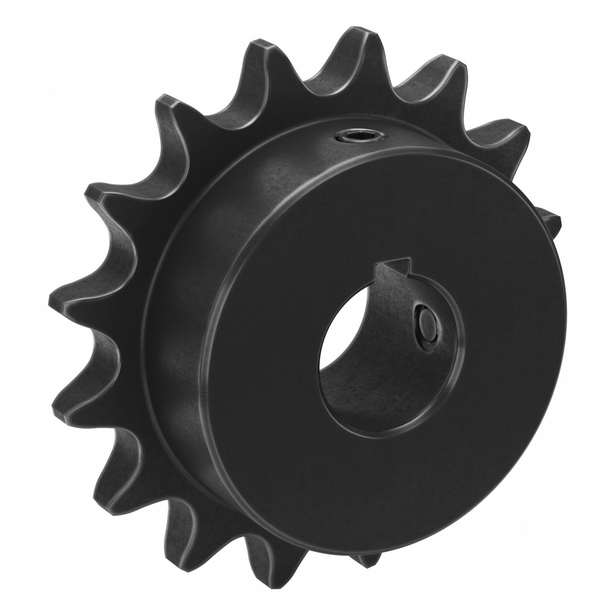 Single Strand Sprocket: 40, For 1/2 in Chain Pitch, 3/4 in Bore Dia, 16 Teeth, Steel