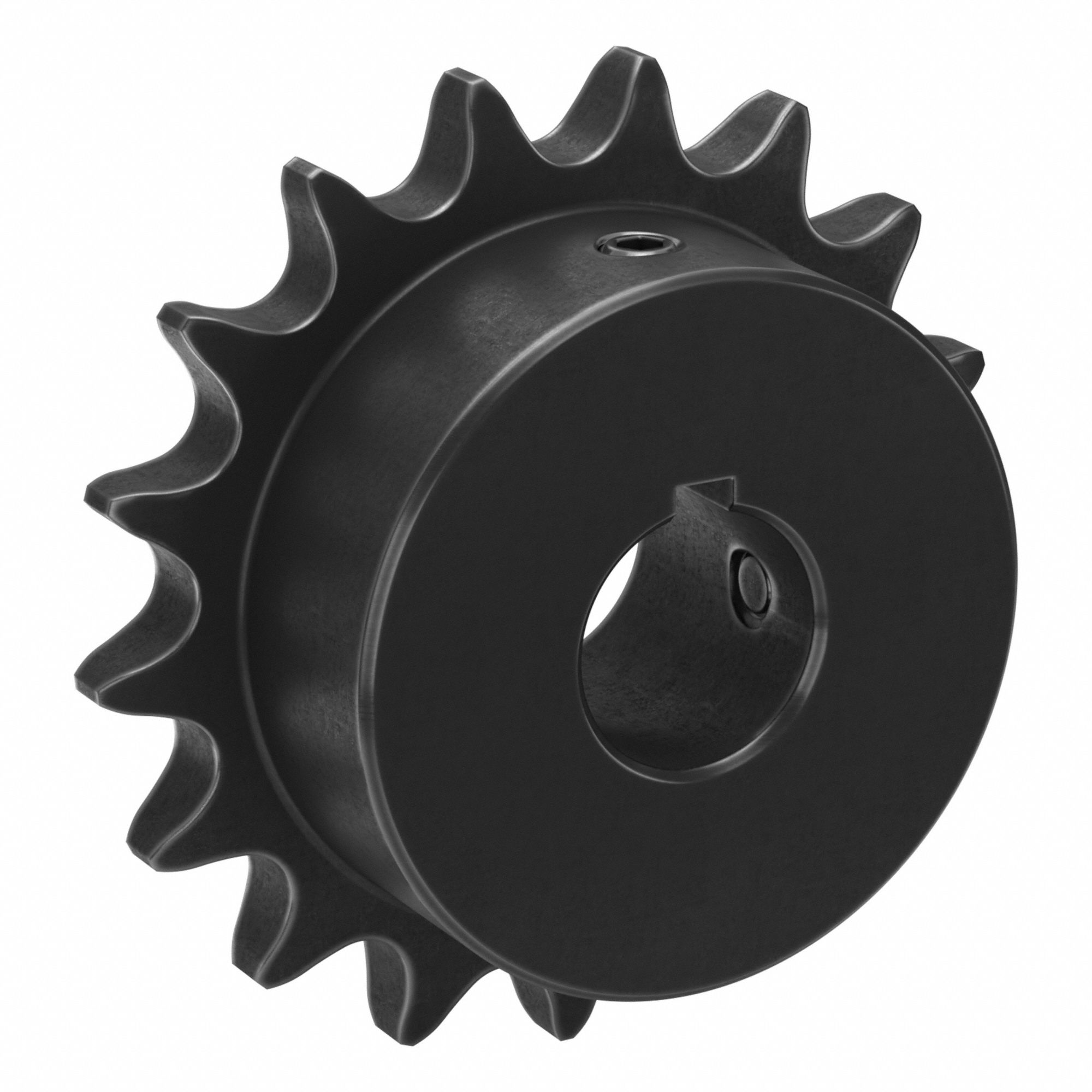 Single Strand Sprocket: 40, For 1/2 in Chain Pitch, 3/4 in Bore Dia, 17 Teeth, Steel