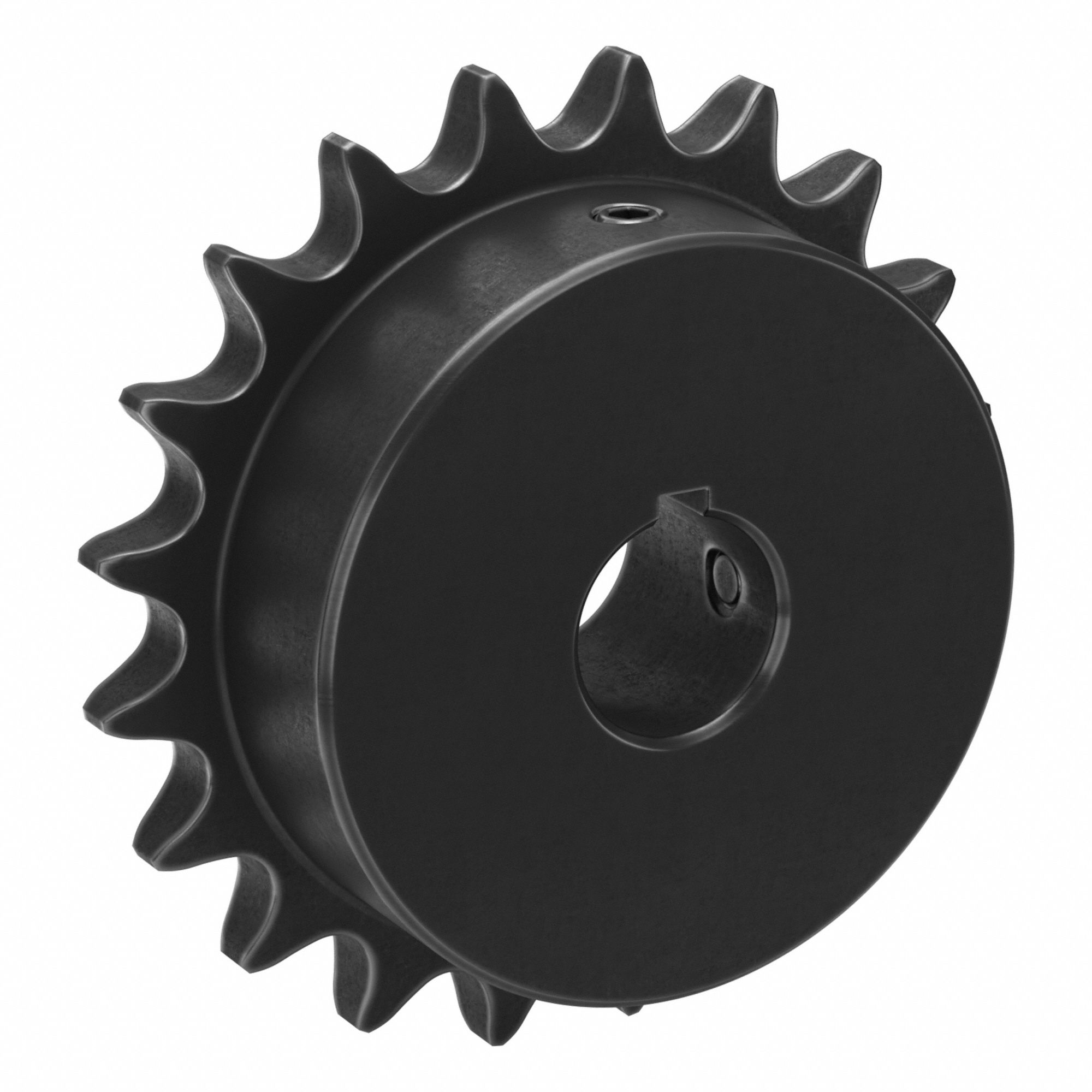 Single Strand Sprocket: 40, For 1/2 in Chain Pitch, 3/4 in Bore Dia, 20 Teeth, Steel