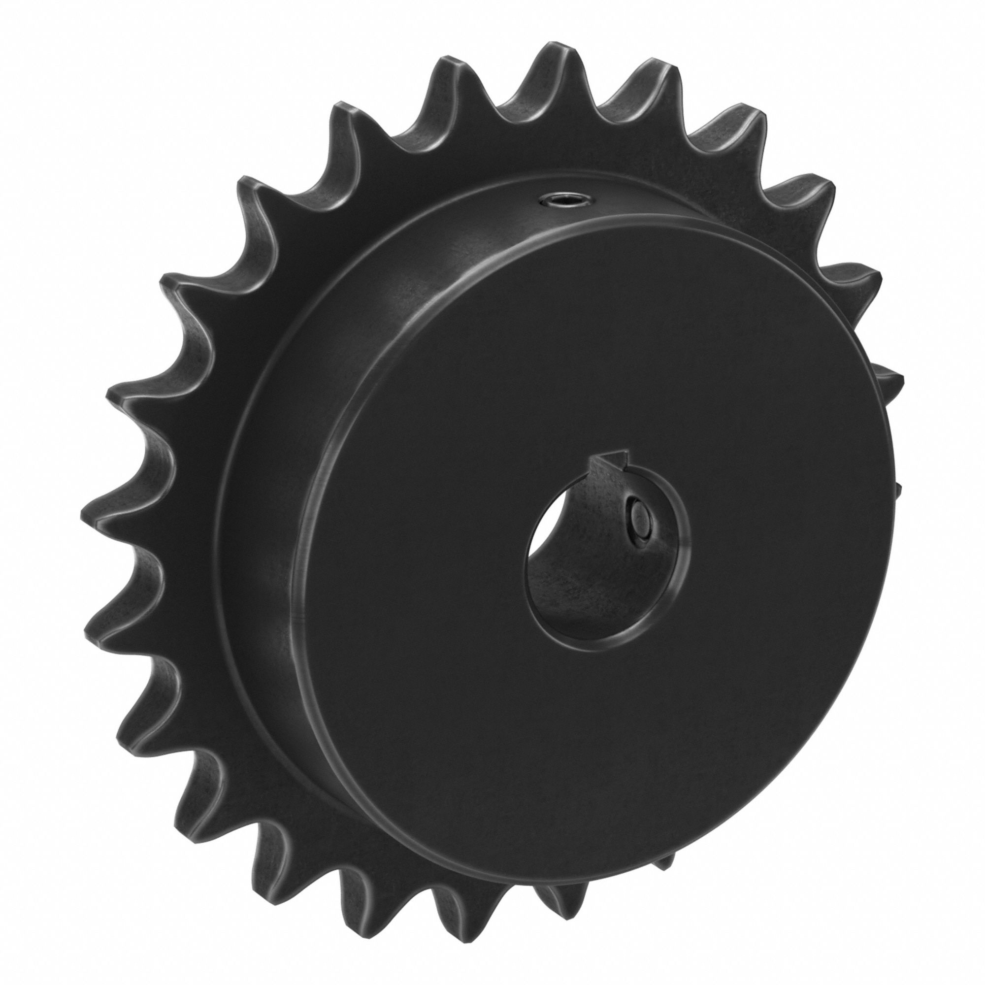 Single Strand Sprocket: 40, For 1/2 in Chain Pitch, 3/4 in Bore Dia, 24 Teeth, Steel