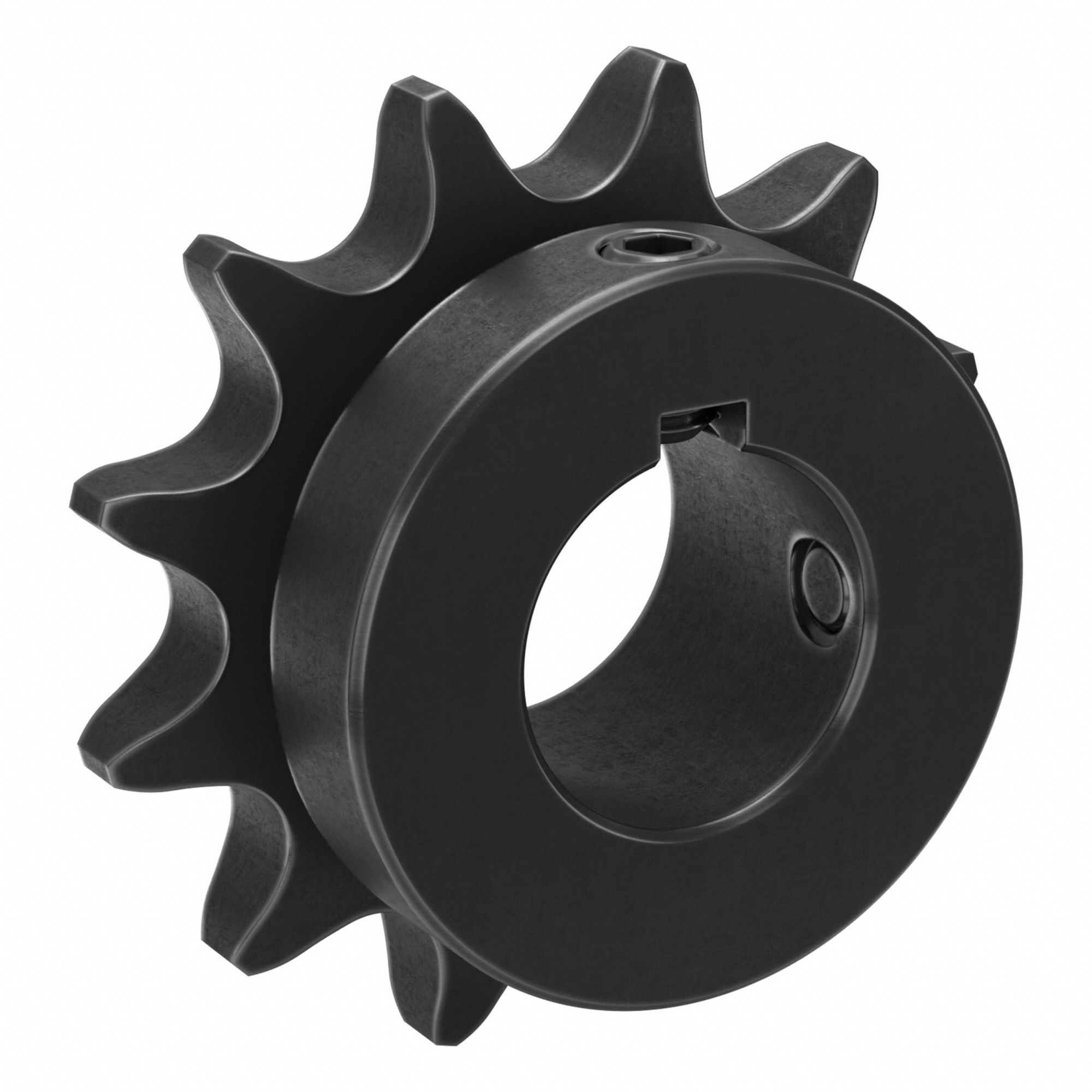 Single Strand Sprocket: 50, For 5/8 in Chain Pitch, 1 in Bore Dia, 12 Teeth, Steel