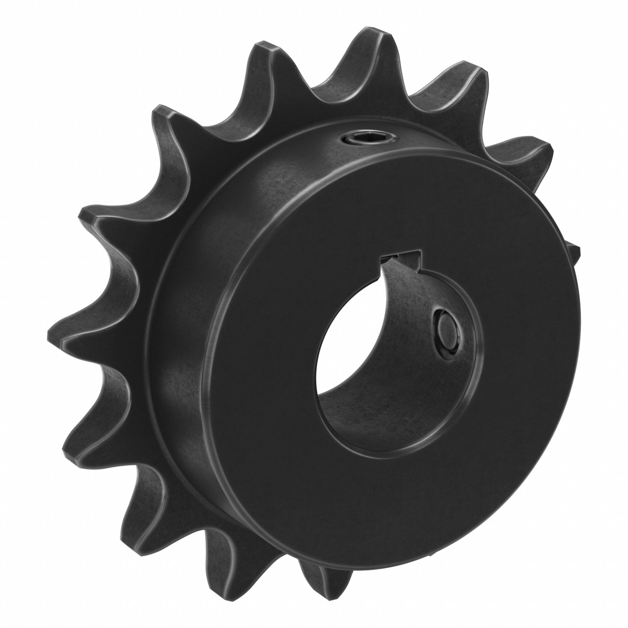 Single Strand Sprocket: 50, For 5/8 in Chain Pitch, 1 in Bore Dia, 15 Teeth, Steel