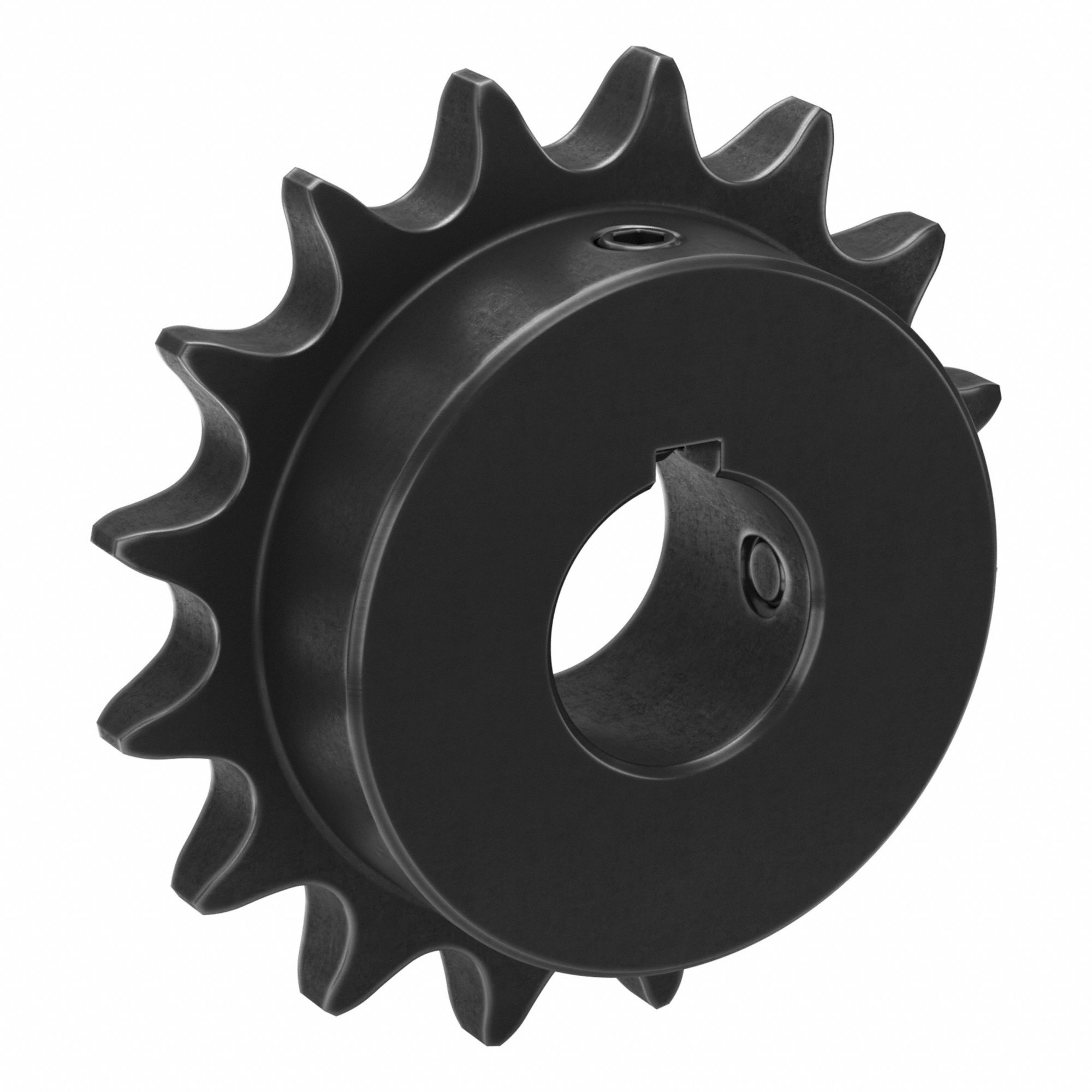 Single Strand Sprocket: 50, For 5/8 in Chain Pitch, 1 in Bore Dia, 16 Teeth, Steel