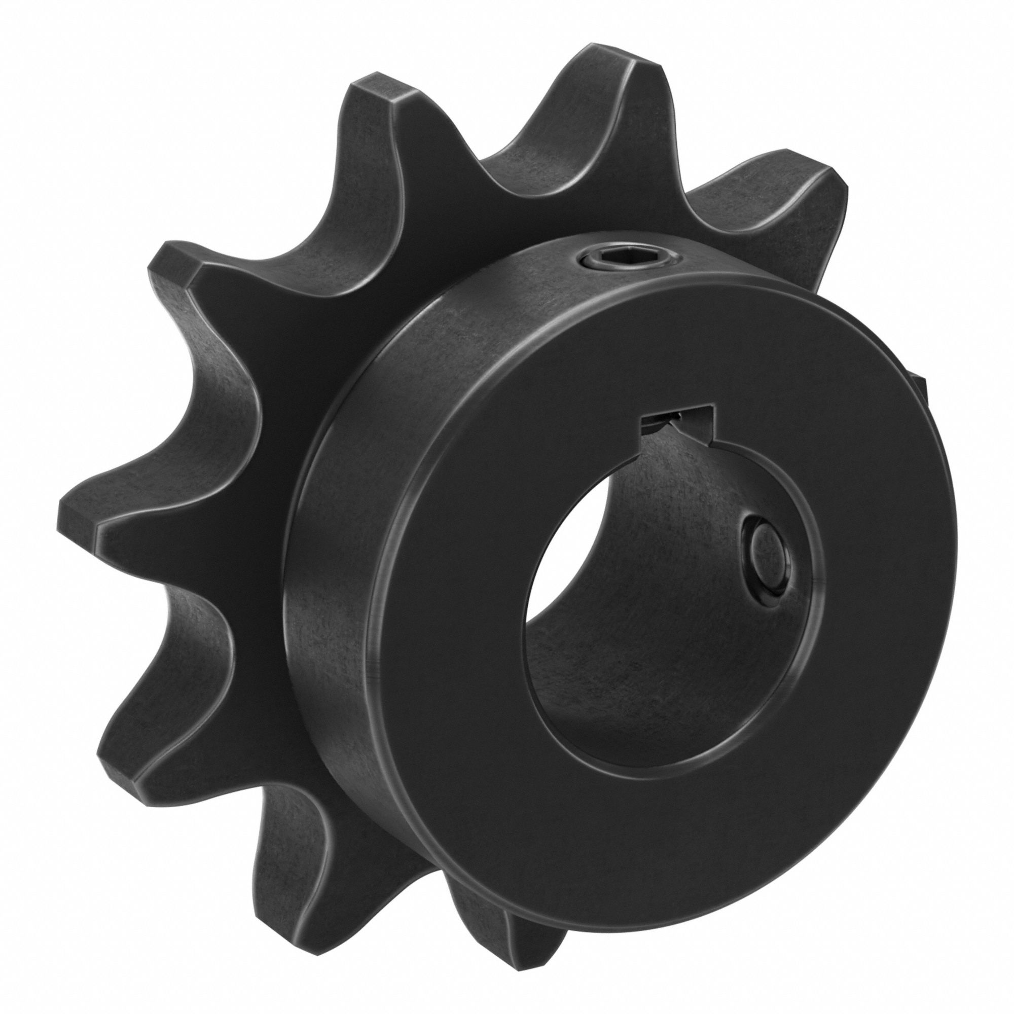 Single Strand Sprocket: 60, For 3/4 in Chain Pitch, 1 in Bore Dia, 11 Teeth, Steel