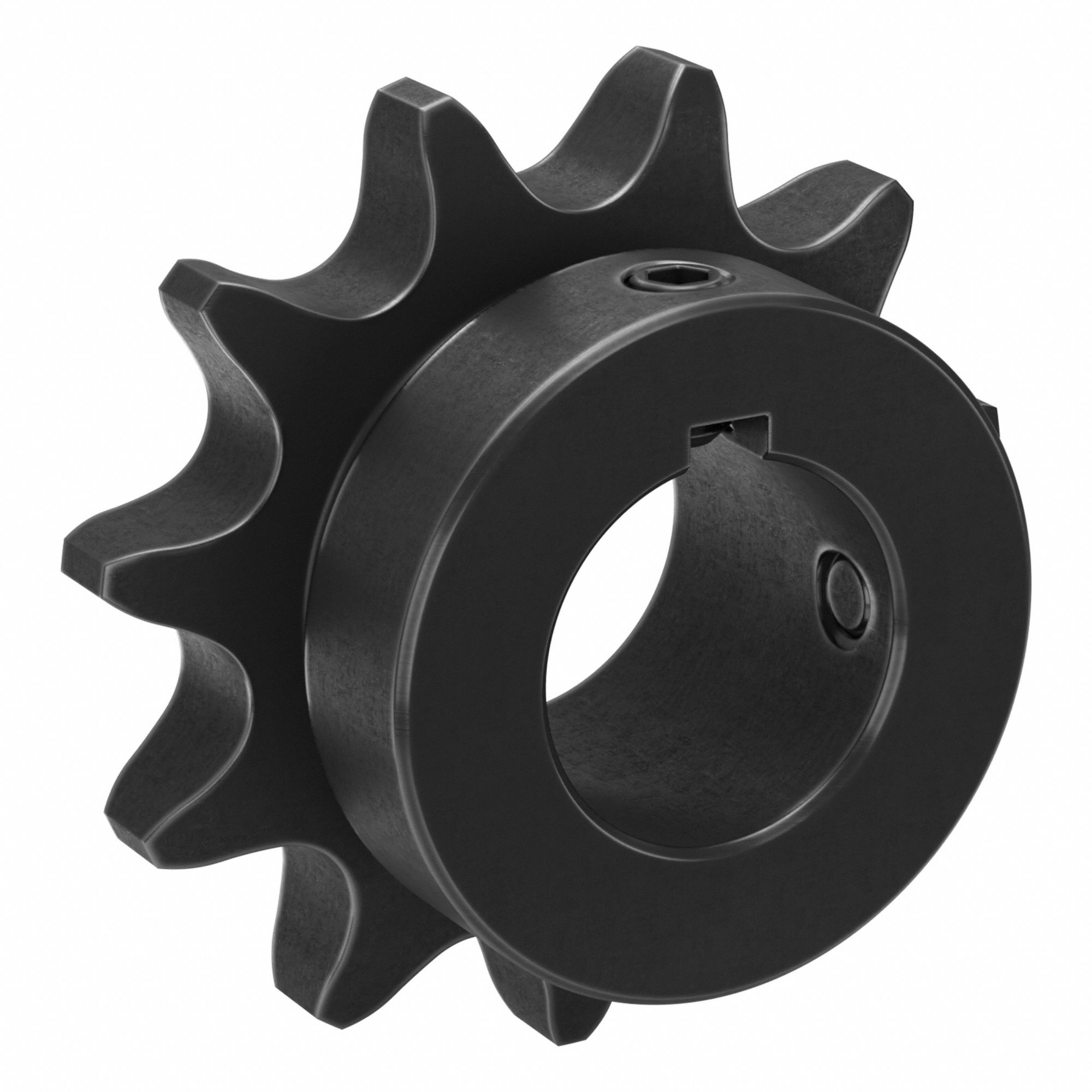 Single Strand Sprocket: 60, For 3/4 in Chain Pitch, 1 1/8 in Bore Dia, 11 Teeth, Steel