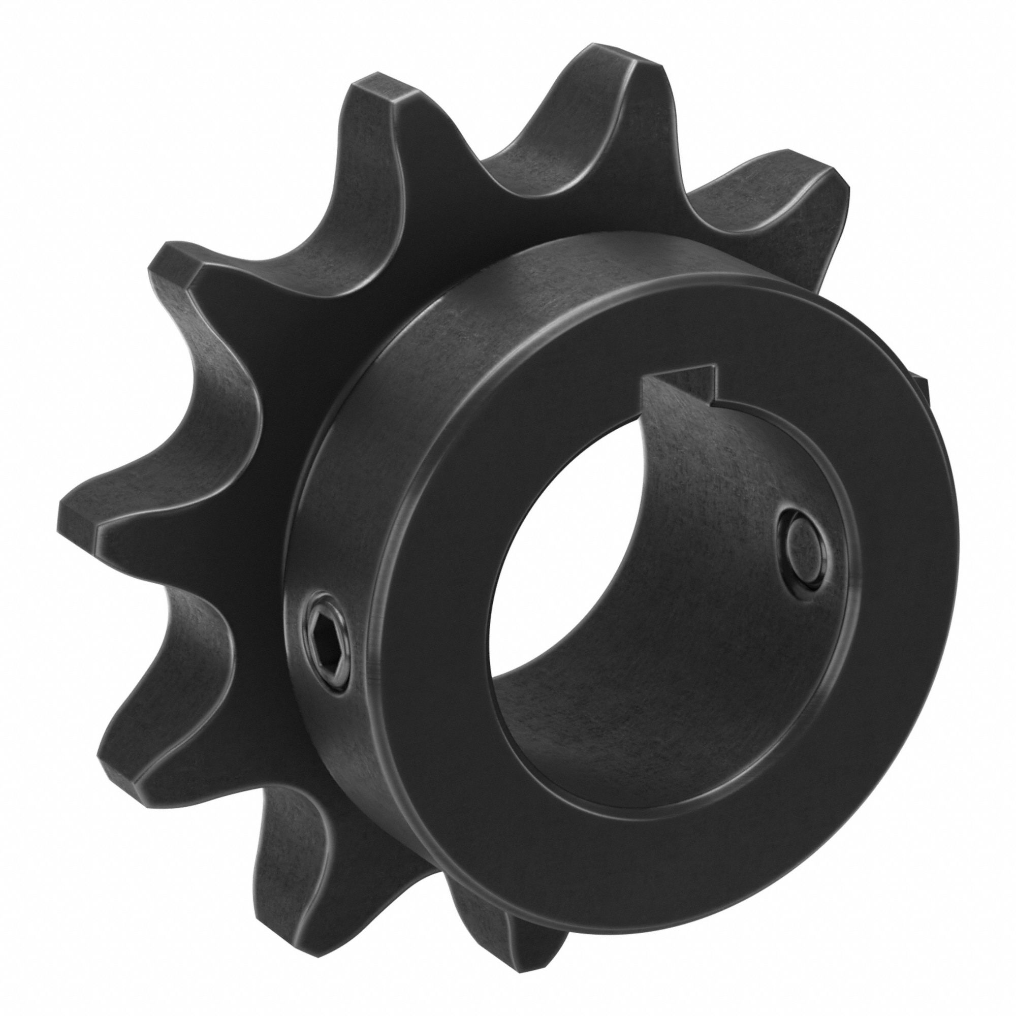Single Strand Sprocket: 60, For 3/4 in Chain Pitch, 1 1/4 in Bore Dia, 11 Teeth, Steel