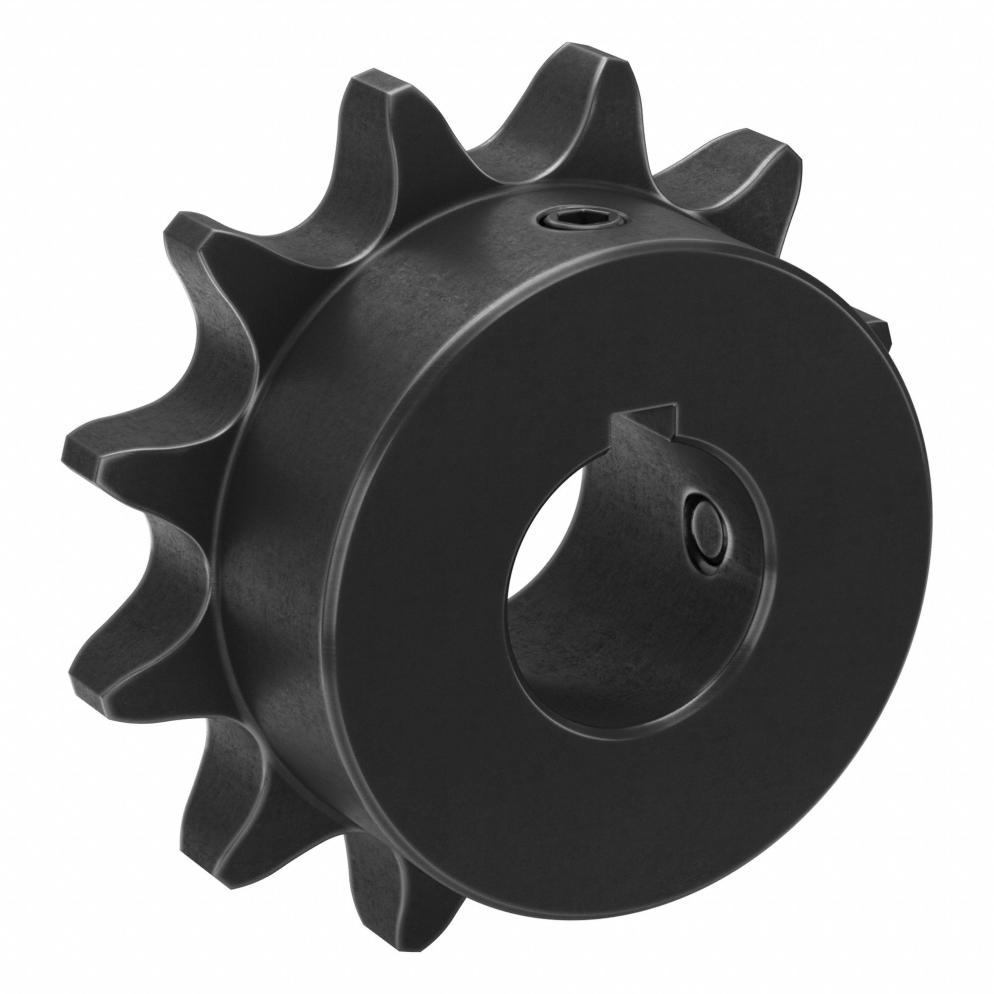 Single Strand Sprocket: 60, For 3/4 in Chain Pitch, 1 in Bore Dia, 12 Teeth, Steel