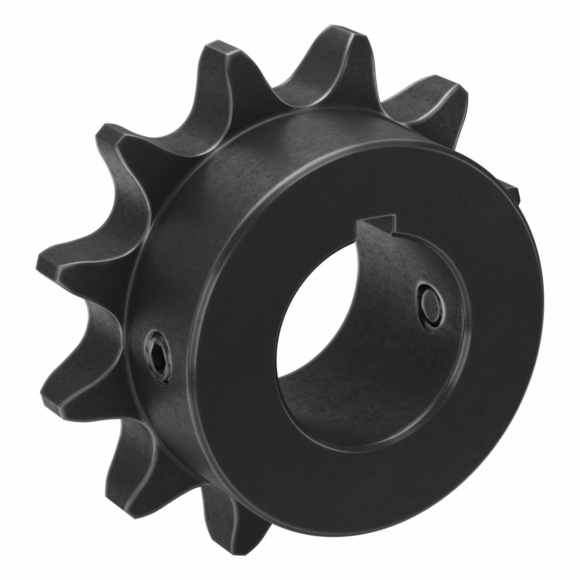 Single Strand Sprocket: 60, For 3/4 in Chain Pitch, 1 1/4 in Bore Dia, 12 Teeth, Steel