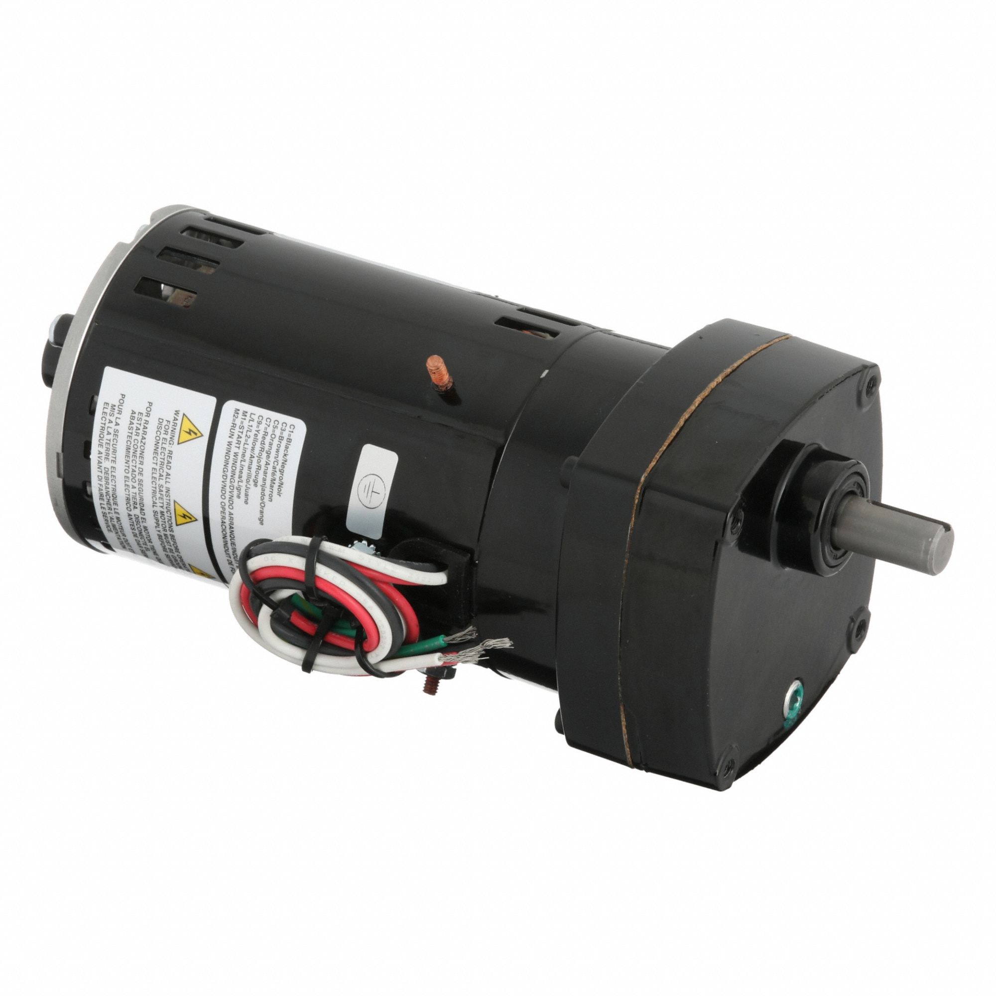 AC Gearmotor: Parallel, Single Output Shaft, PSC, Open, 63 RPM, 46 in-lb Max Torque, 230V AC