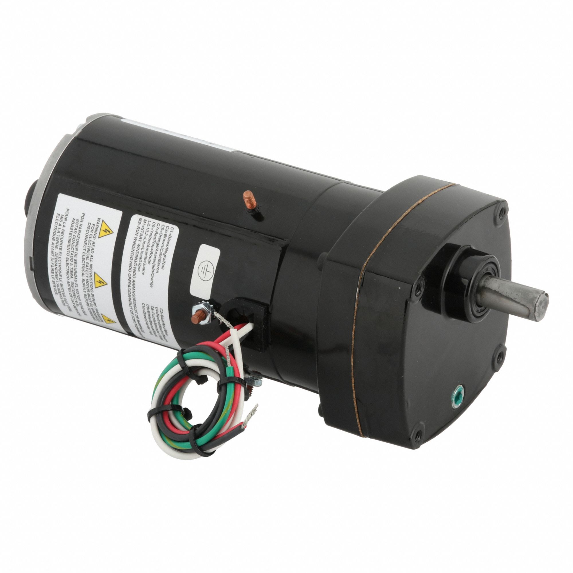 AC Gearmotor: Parallel, Single Output Shaft, PSC, TENV, 32 RPM, 86 in-lb Max Torque, 230V AC