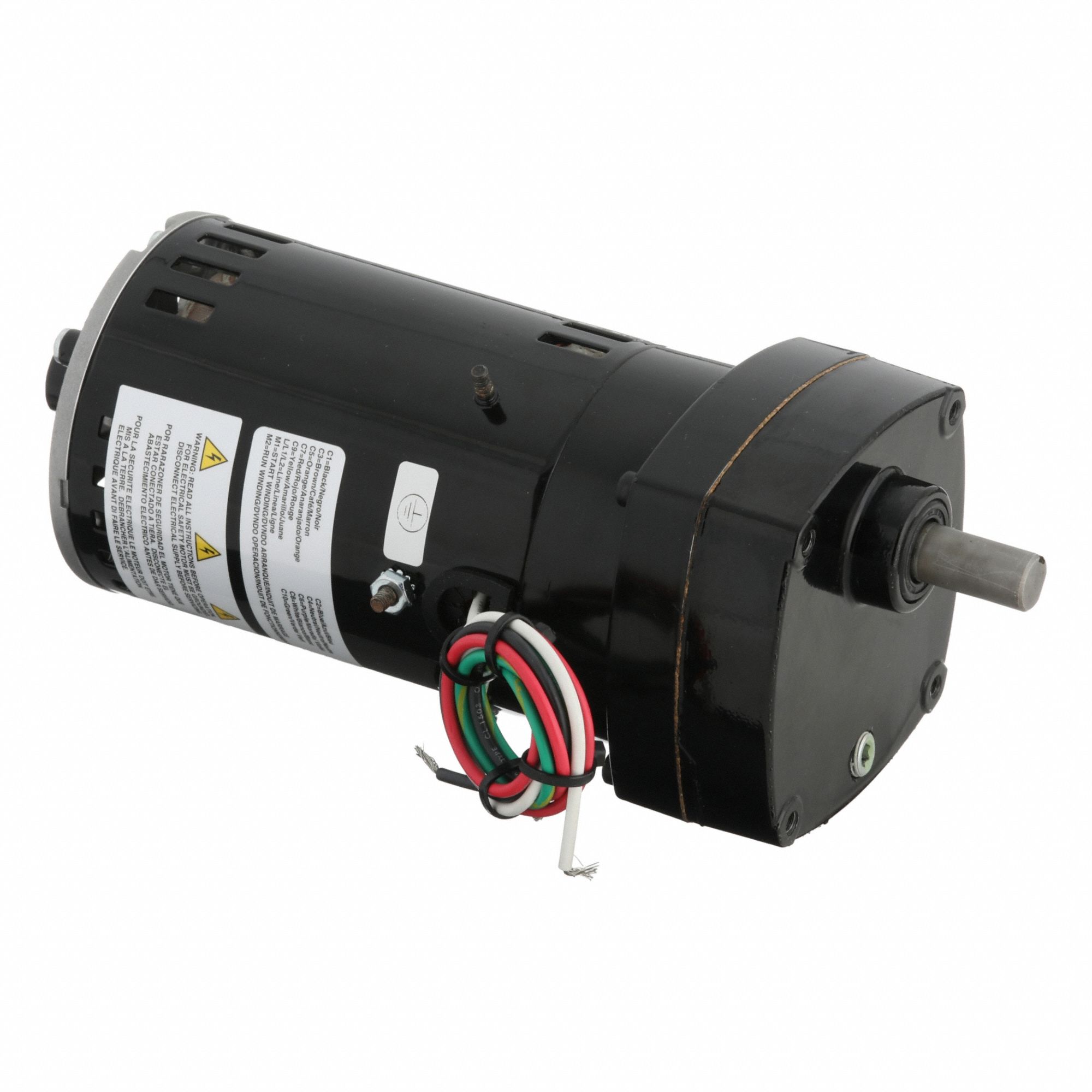 AC Gearmotor: Parallel, Single Output Shaft, PSC, Open, 17 RPM, 100 in-lb Max Torque, 230V AC
