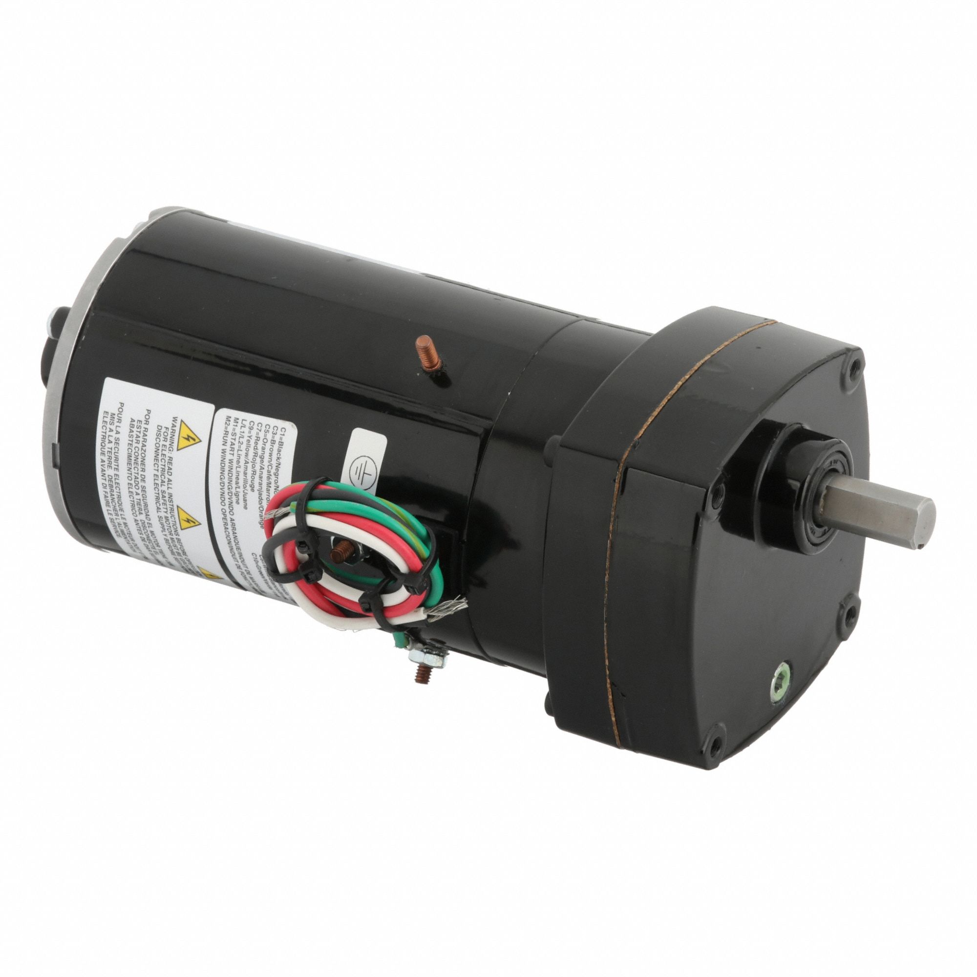 AC Gearmotor: Parallel, Single Output Shaft, PSC, TENV, 154 RPM, 18 in-lb Max Torque, 230V AC
