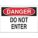 DANGER SIGN, PLASTIC, 14 IN WIDTH, 10 IN HEIGHT, WITH MOUNTING HOLES