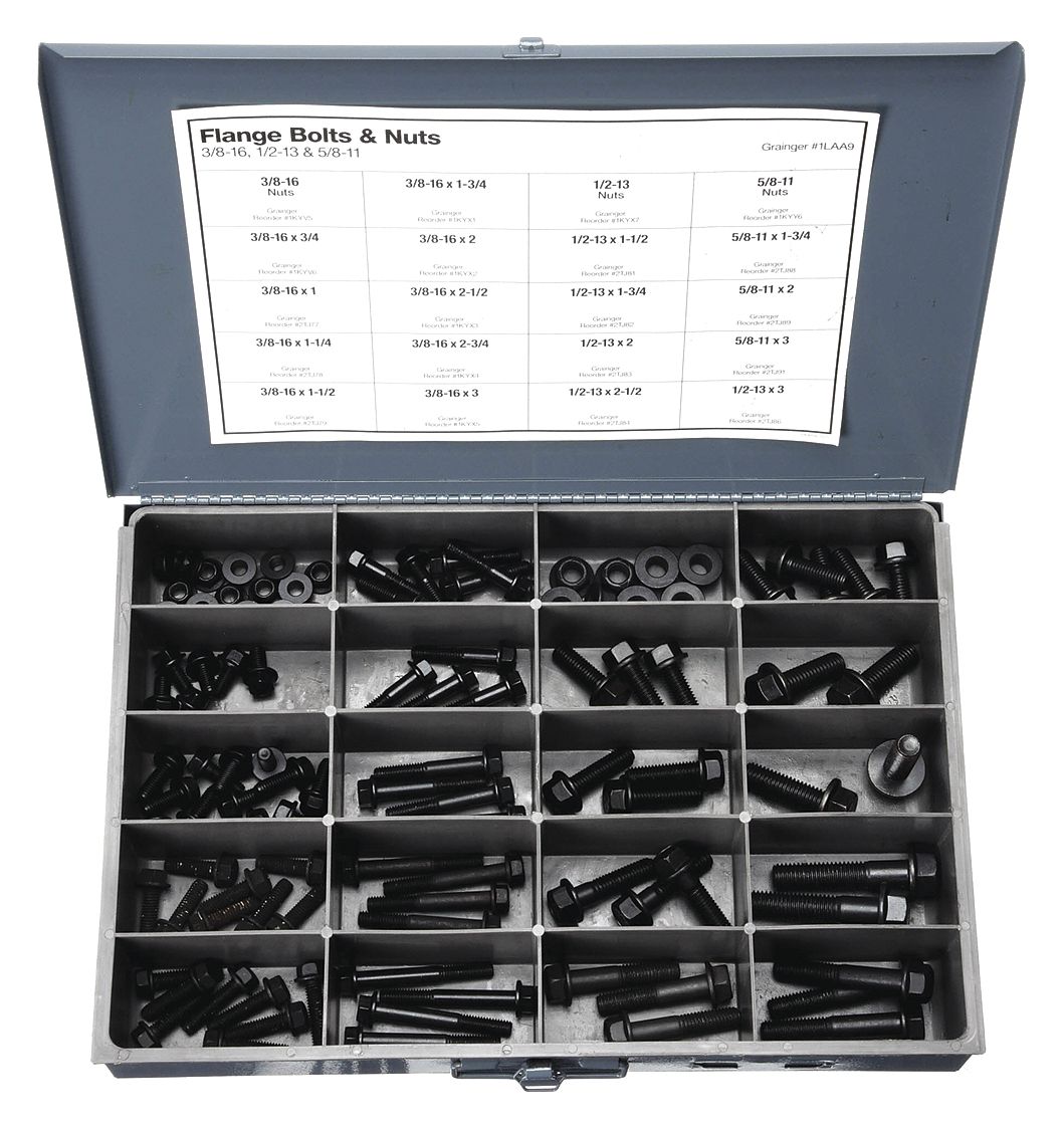 Grade 5 Serrated Hex Cap Flange Bolts & Whiz Lock Nuts Coarse - View #6