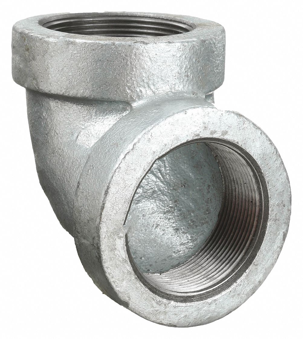 90 °  ELBOW: MALLEABLE IRON, 1½ IN X 1½ IN, NPT X NPT THREAD, CLASS 300