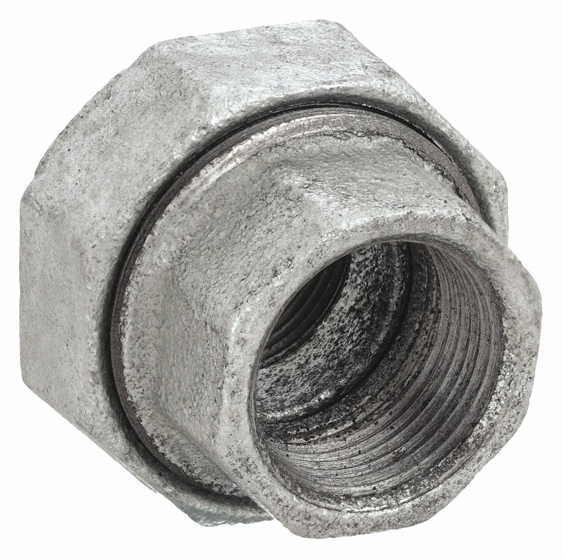 UNION: MALLEABLE IRON, ½ IN X ½ IN, NPT X NPT THREAD, CLASS 150