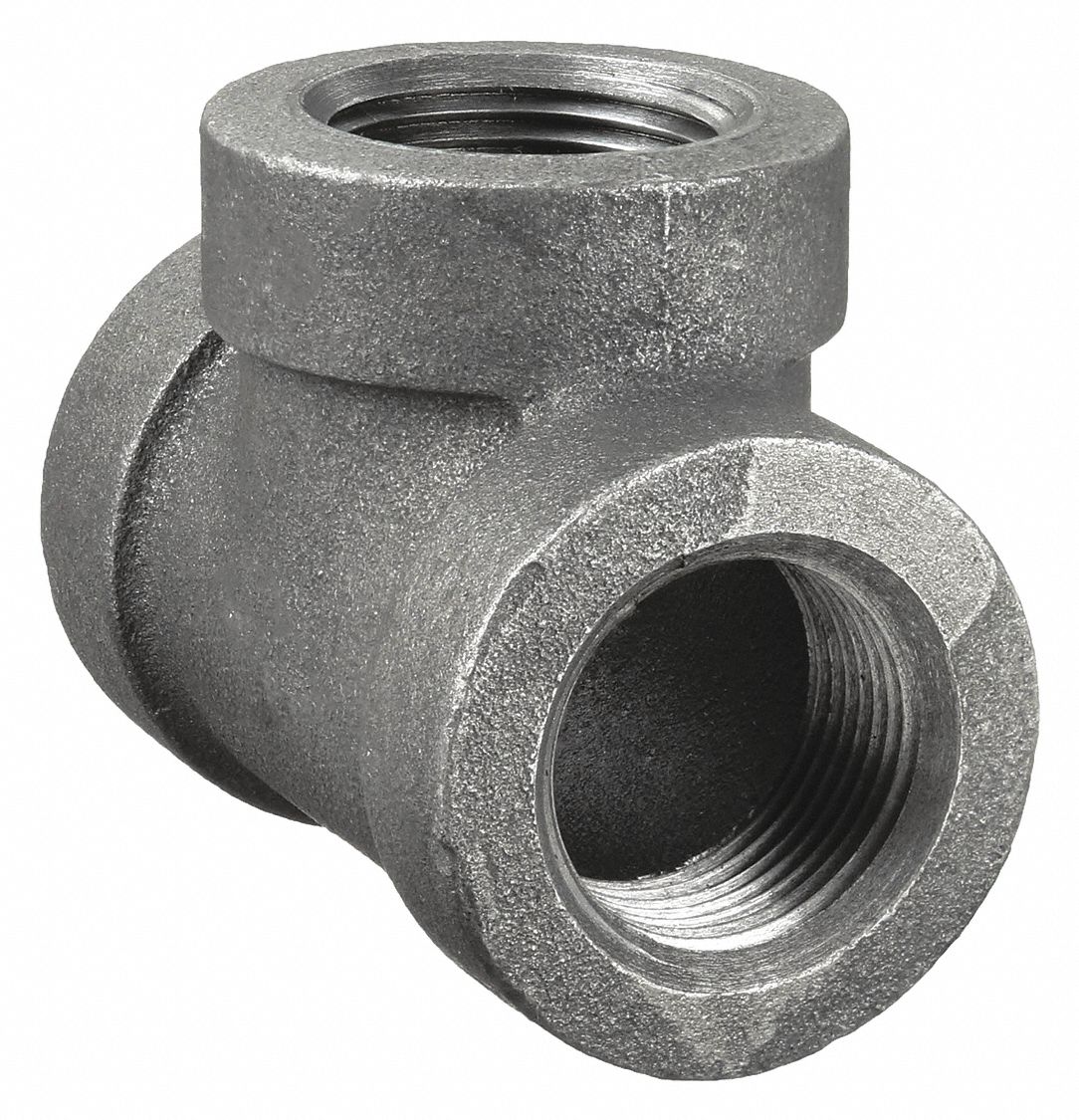 TEE: MALLEABLE IRON, 1 IN X 1 IN X 1 IN FITTING, FEMALE NPT X FEMALE NPT X FEMALE NPT