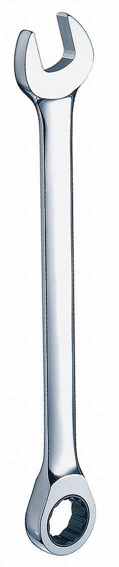 Combination Wrench: Alloy Steel, Chrome, 25 mm Head Size, 13 in Overall Lg, Std