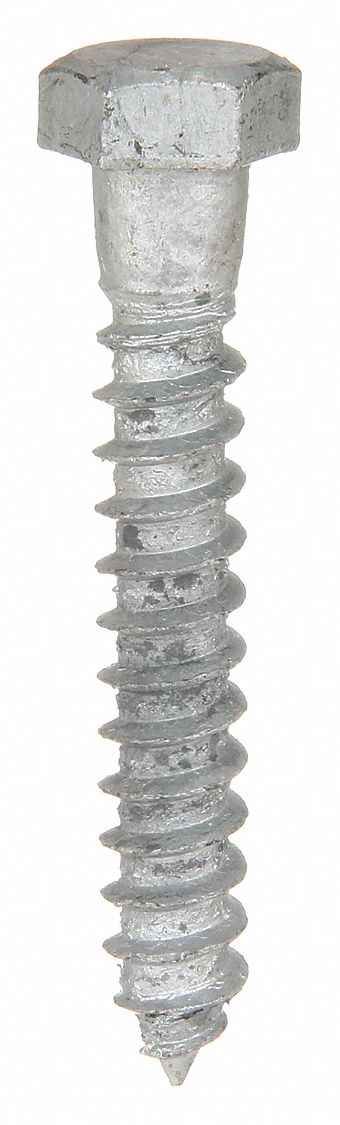 HEX HEAD LAG SCREW, 5/16 IN SIZE, 3½ IN L, STEEL, HOT DIPPED GALVANIZED, ASME B18.2.1, HEX, 50 PK