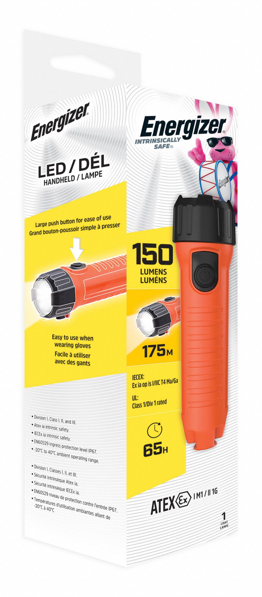 ENERGIZER Industrial LED Handheld Flashlight, Plastic, Maximum Lumens
