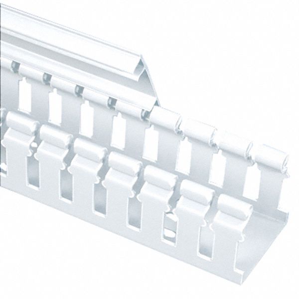 Wire Duct Wide Slot White L 6 Ft
