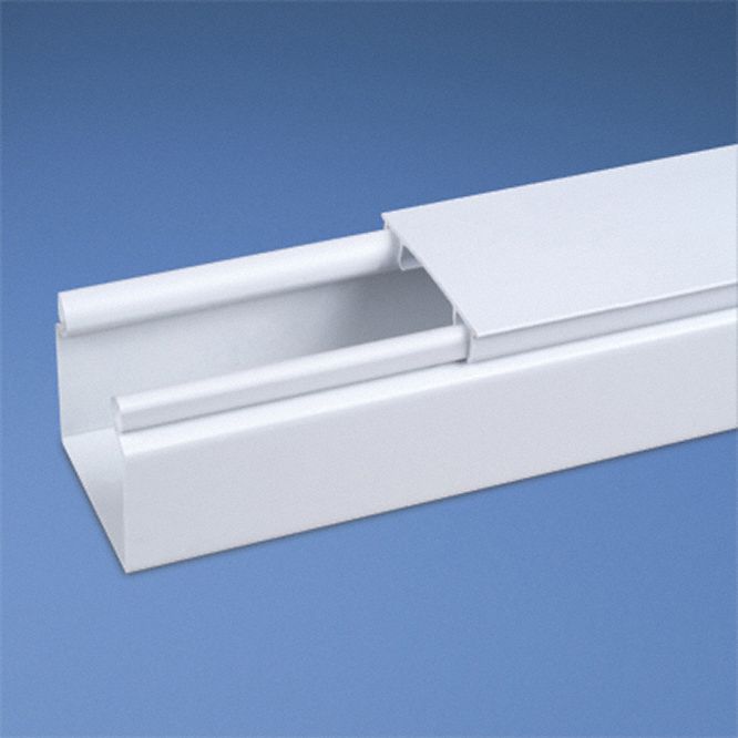 PANDUIT Wiring Duct for Hinged Covers 3 in Nom Wd, 3 in Nom Ht, PVC