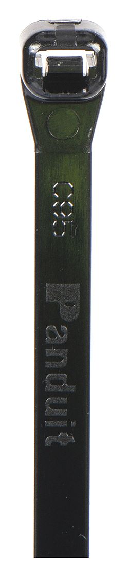Cable Tie: 8 1/2 in Nominal Lg, 2 in Nominal Max. Bundle Dia., 0.22 in Wd, Black, 100 PK