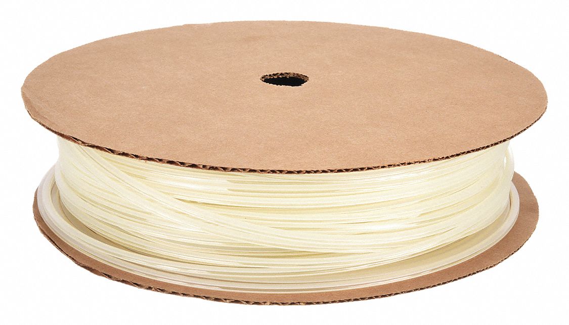 GROMMET EDGING, SOLID GROMMET, ADHESIVE LINED, POLYETHYLENE, NATURAL, 100 FT, 0.099 IN