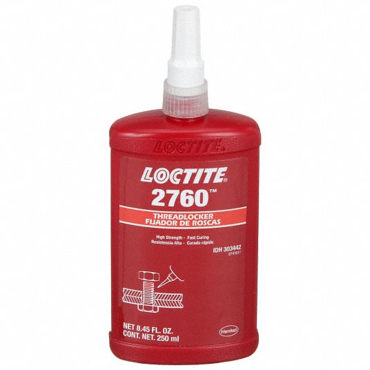 LOCTITE, 2760, Red, High-Strength Threadlocker - 1LLR1|303442 - Grainger