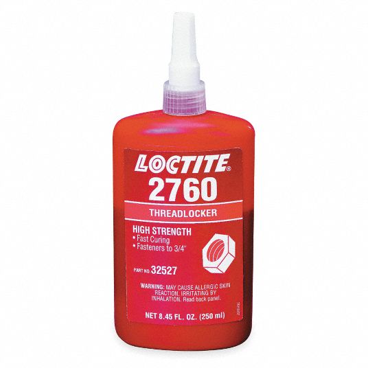 LOCTITE 2760 Series HighStrength Threadlocker, Red Liquid, 250 mL