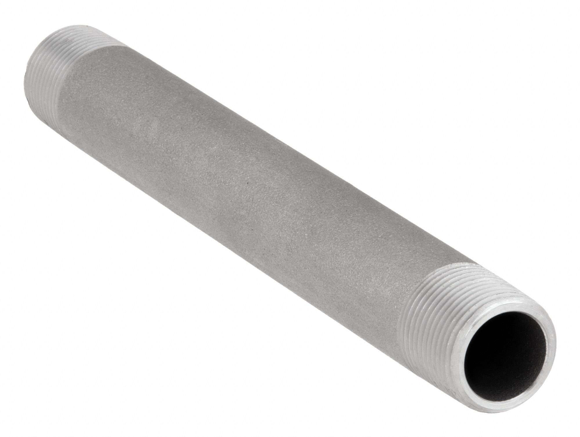 NIPPLE: BLACK STEEL, ¾ IN NOMINAL PIPE SIZE, 12 IN L, BOTH ENDS THREADED, SCHEDULE 80