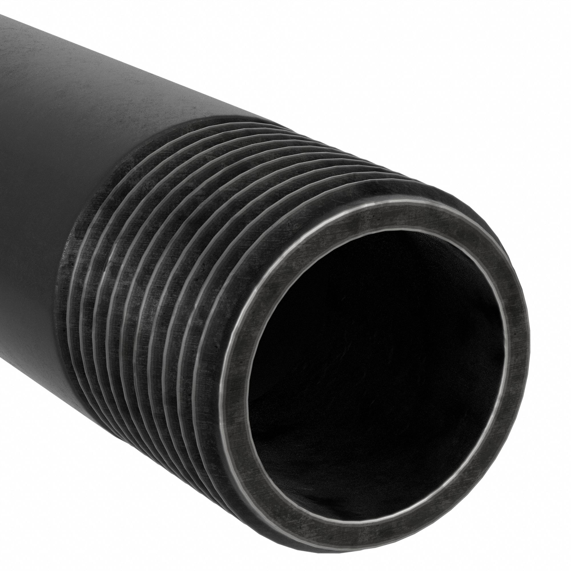 PIPE: BLACK STEEL, 1½ IN NOMINAL PIPE SIZE, 18 IN L, BOTH ENDS THREADED, SCHEDULE 80
