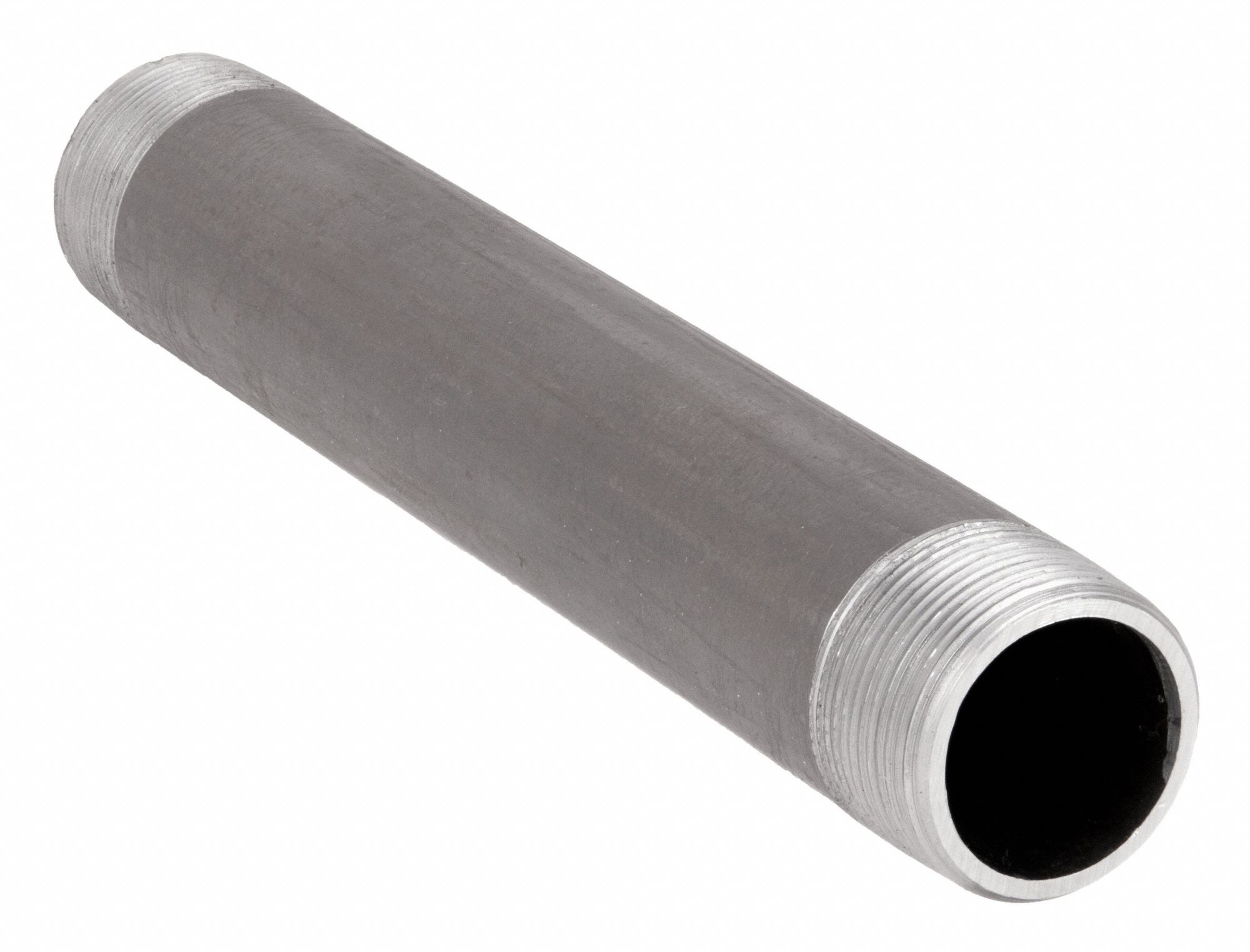 Nipple: Black Steel, 1 1/2 in Nominal Pipe Size, 11 in Lg, Threaded on Both Ends, Schedule 80
