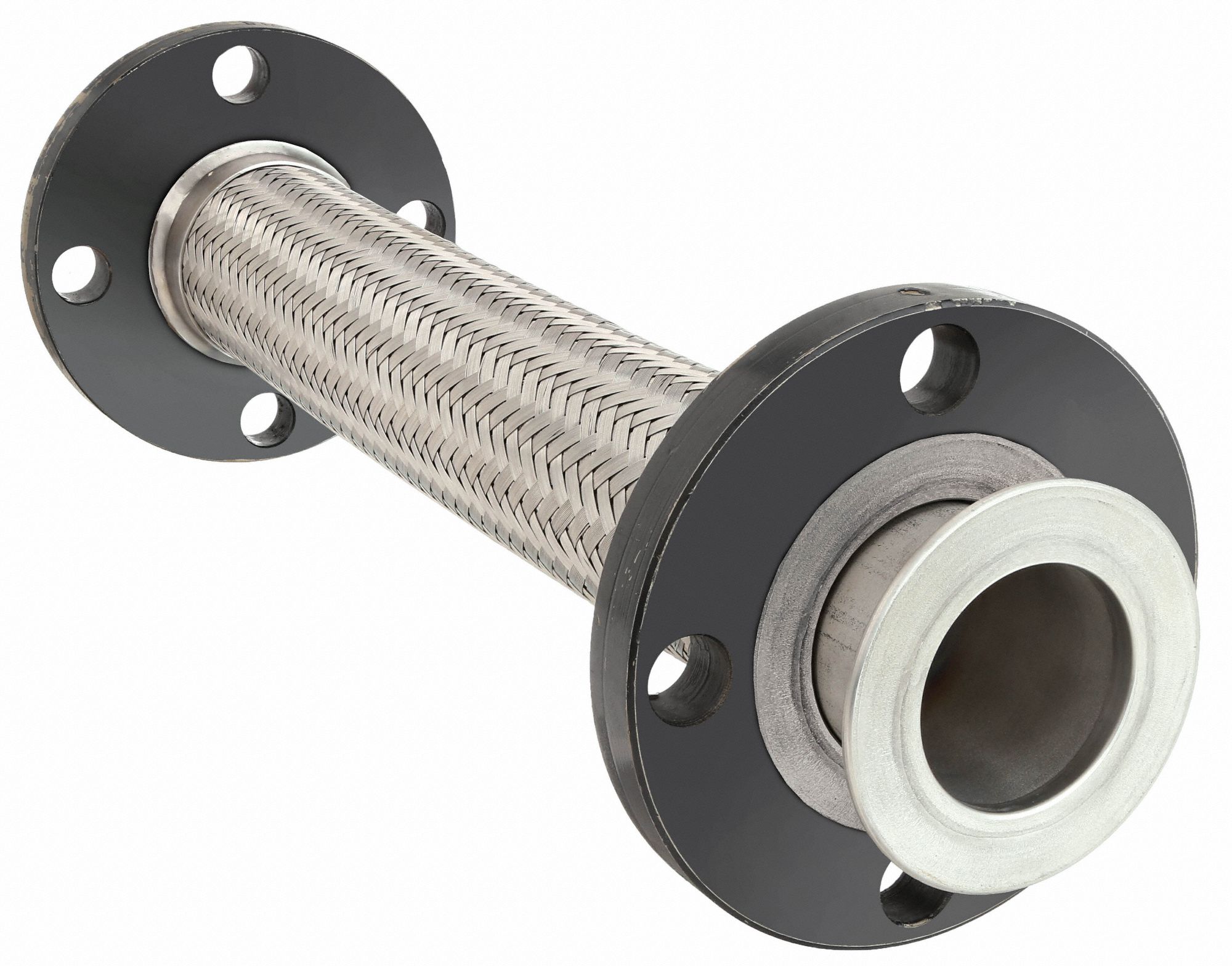 HOSE MASTER Flexible Metal Hose Assembly, 321 Stainless Steel, 4 in, 24