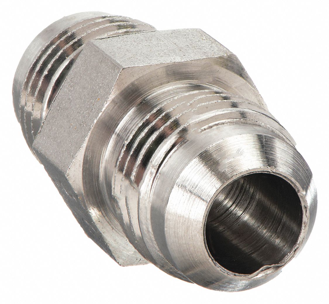 MALE STRAIGHT UNION, ½ IN -20 THREAD SIZE, FLARE X FLARE, TUBE UNION, 37 °