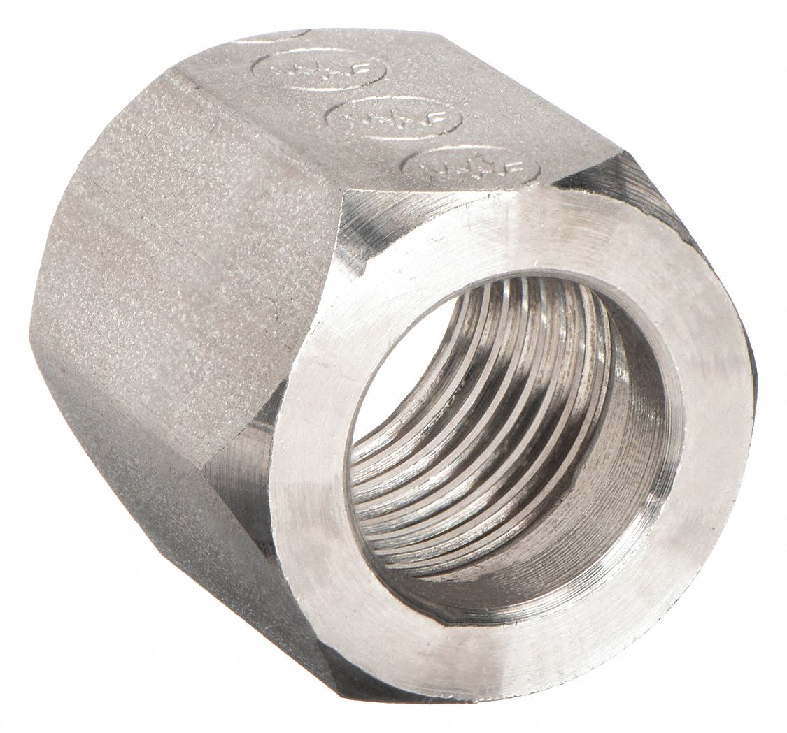 TUBE NUT, ½"-20 THREAD SIZE, JIC, 37 ° , 316 STAINLESS STEEL