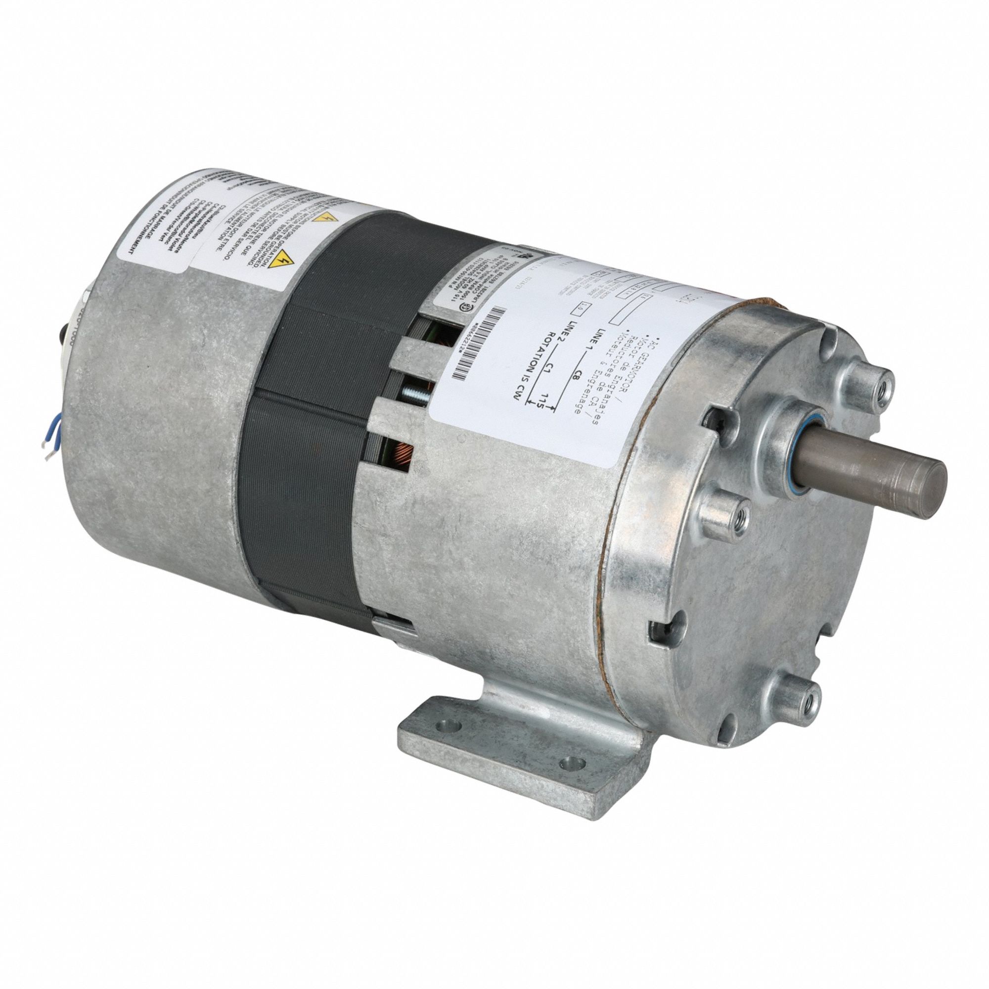 AC Gearmotor: Parallel, Single Output Shaft, Shaded Pole, Open, 7 RPM, 113 in-lb Max Torque