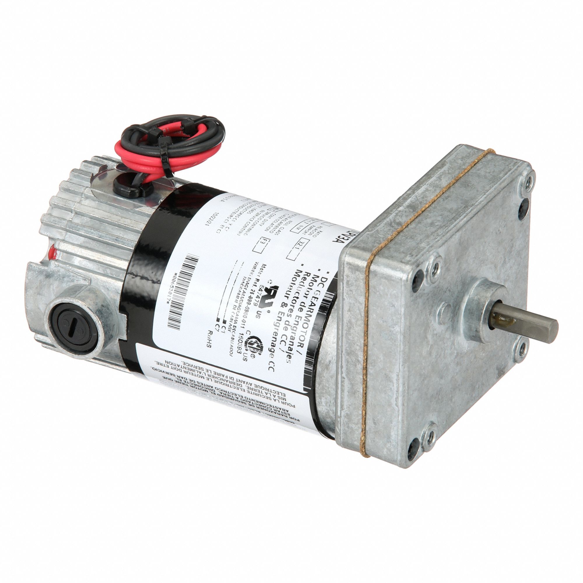 DC GEARMOTOR, PARALLEL, 12V DC, TENV, 76 RPM, 13 IN-LB MAXIMUM TORQUE, 1/15 HP INPUT HORSEPOWER
