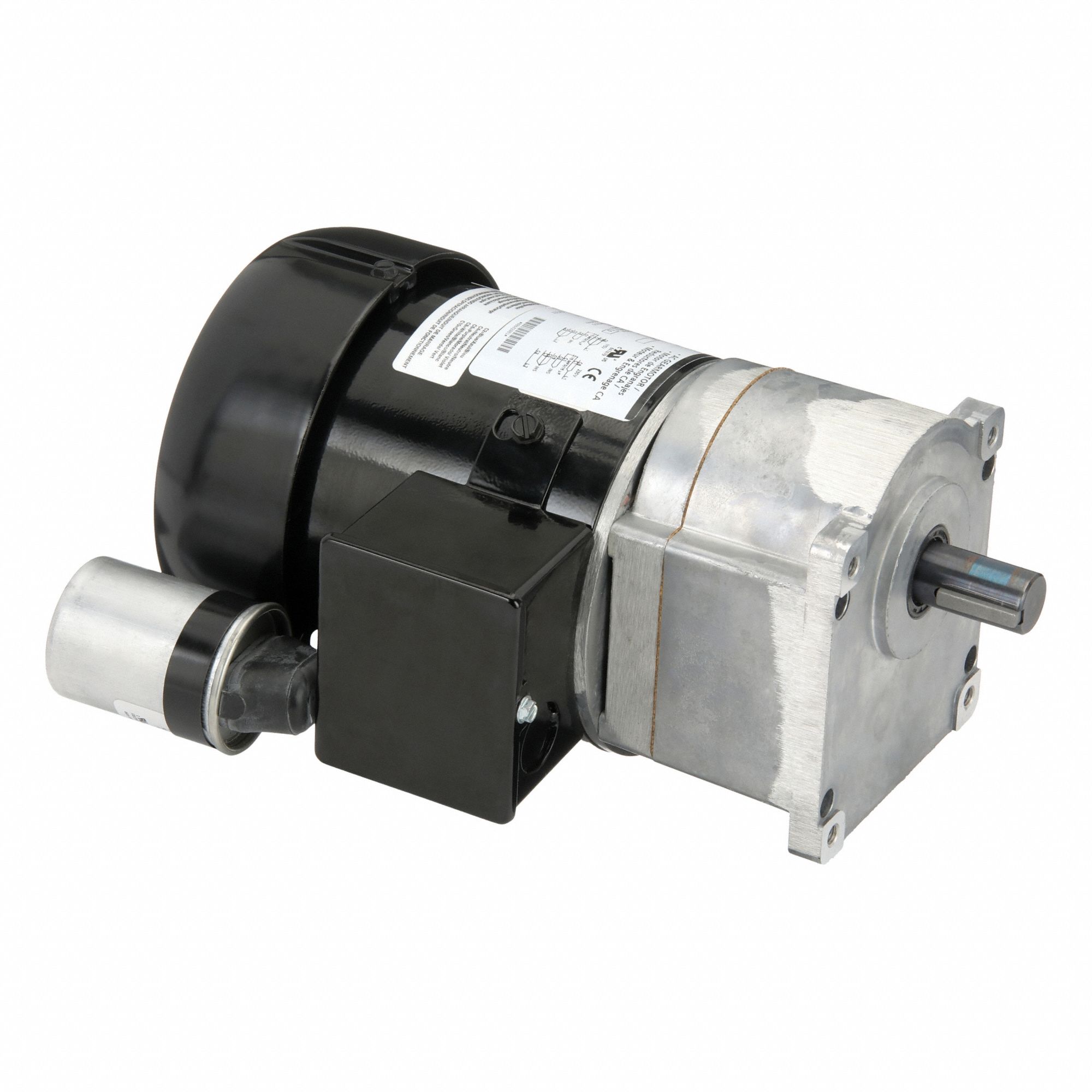 AC Gearmotor: Parallel, Single Output Shaft, PSC, TEFC, 91 RPM, 130 in-lb Max Torque, CW/CCW