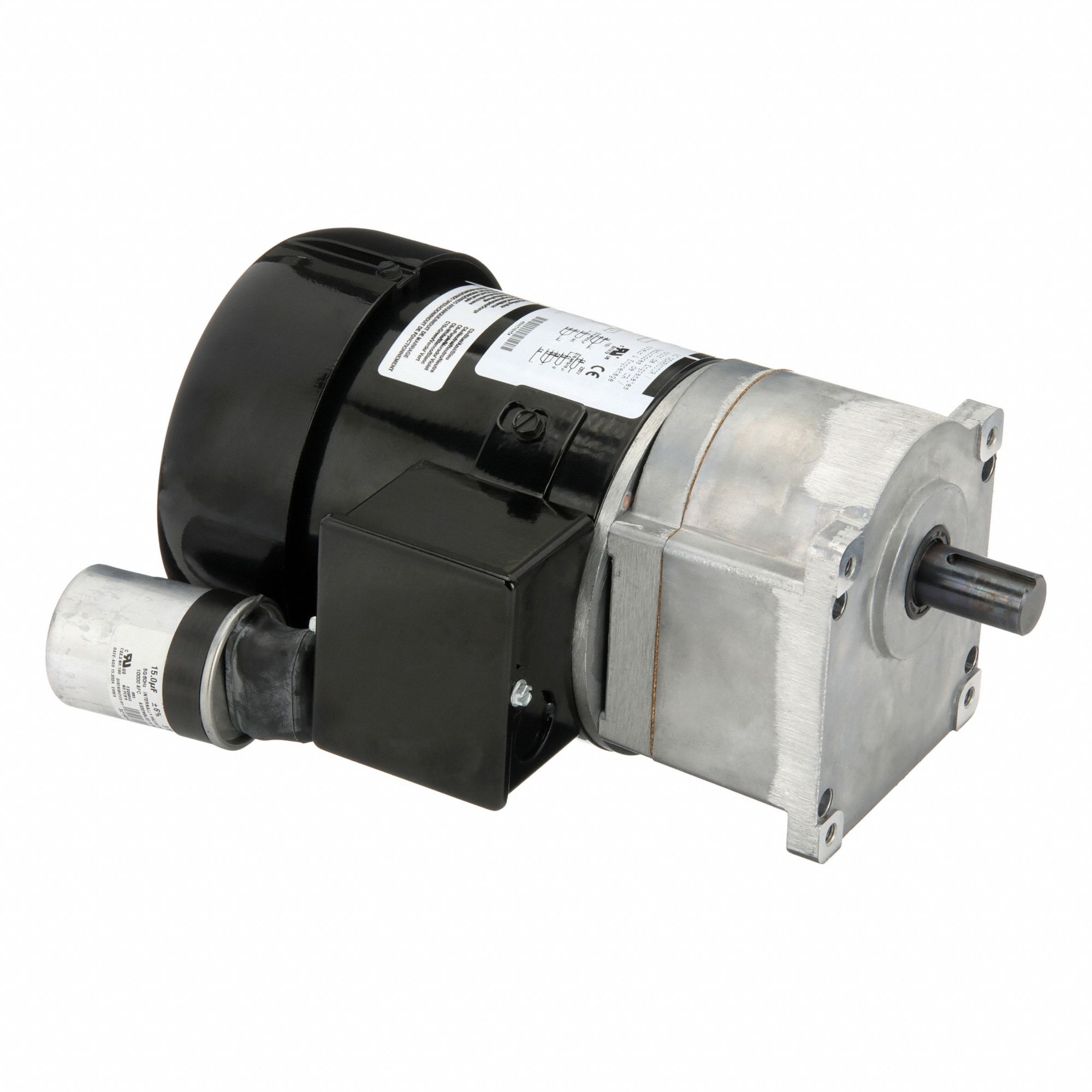 AC Gearmotor: Parallel, Single Output Shaft, PSC, TEFC, 43 RPM, 265 in-lb Max Torque, CW/CCW