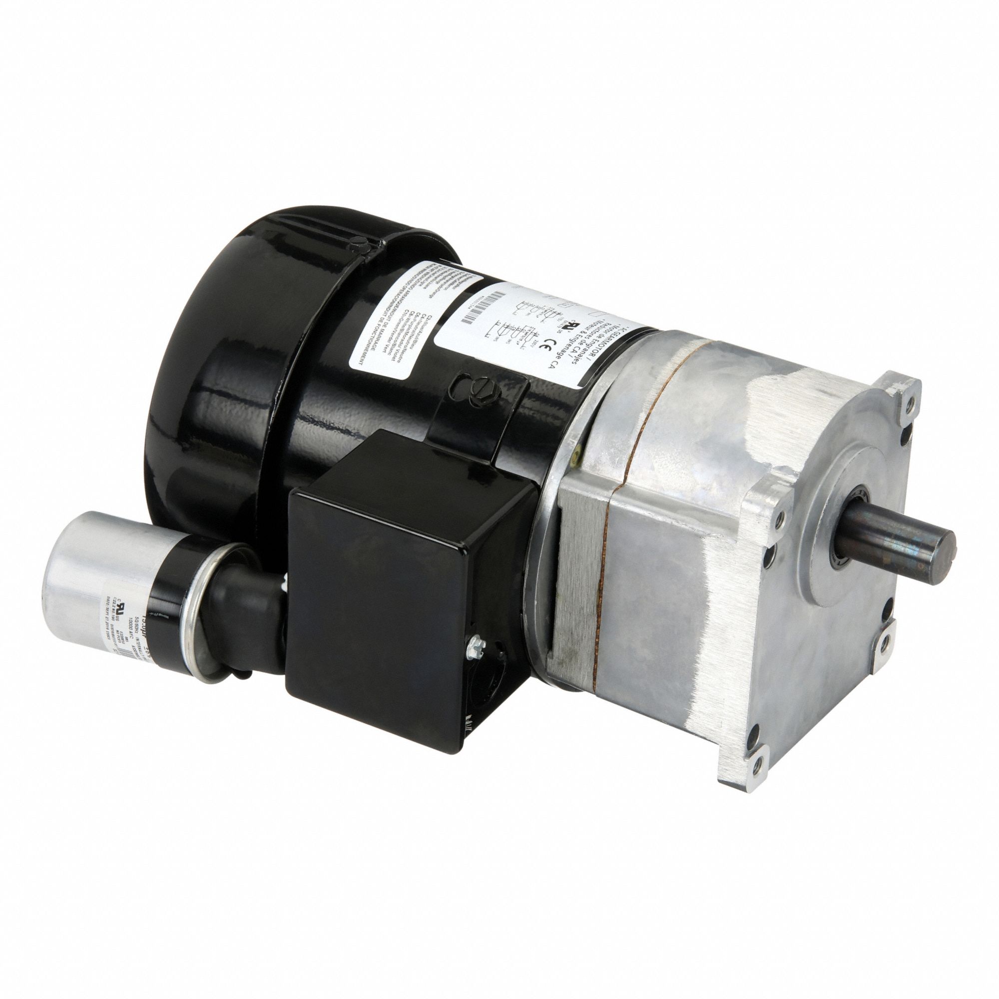 AC Gearmotor: Parallel, Single Output Shaft, PSC, TEFC, 20 RPM, 500 in-lb Max Torque, CW/CCW
