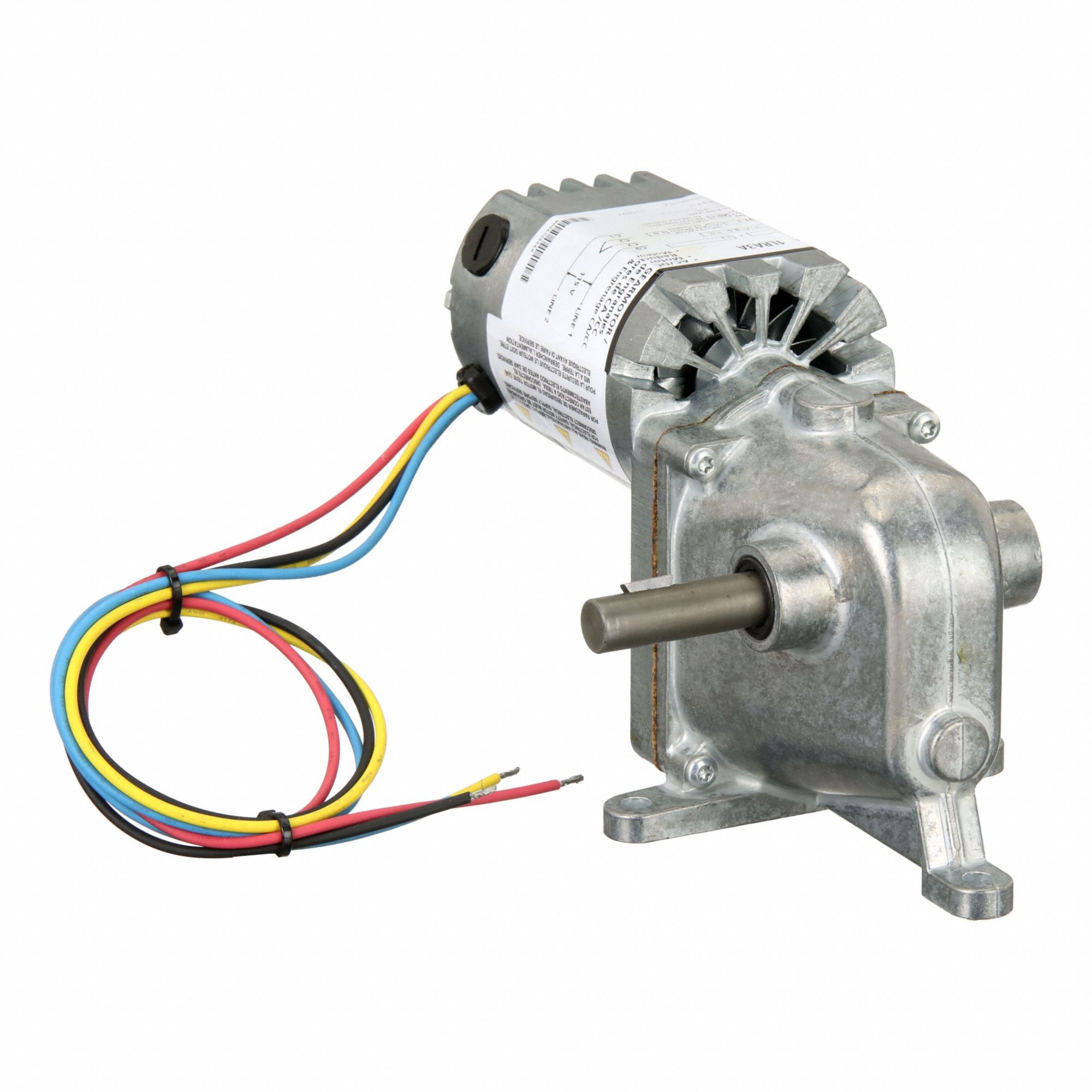 AC/DC Gearmotor: Right Angle, Right Hand, 13 RPM Nameplate Speed, 84 in-lb Max Torque