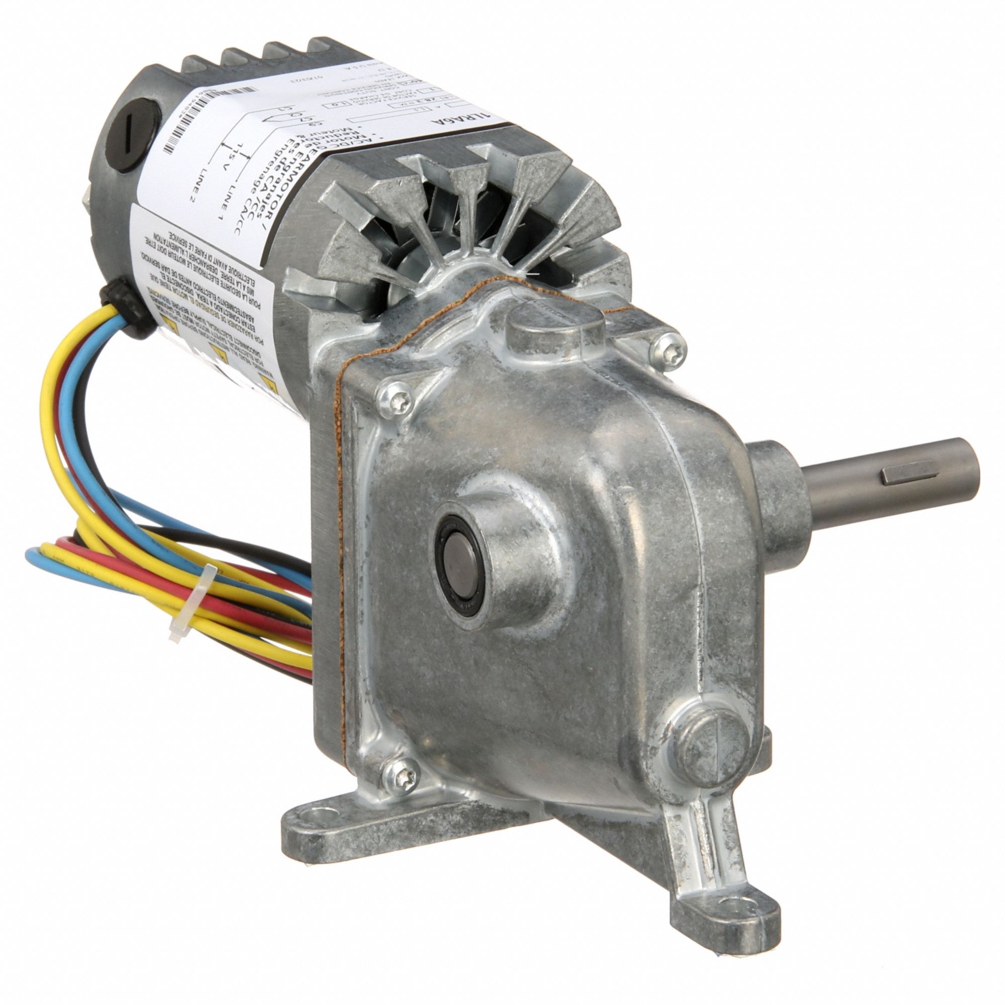 AC/DC Gearmotor: Right Angle, Left Hand, 4.5 RPM Nameplate Speed, 250 in-lb Max Torque