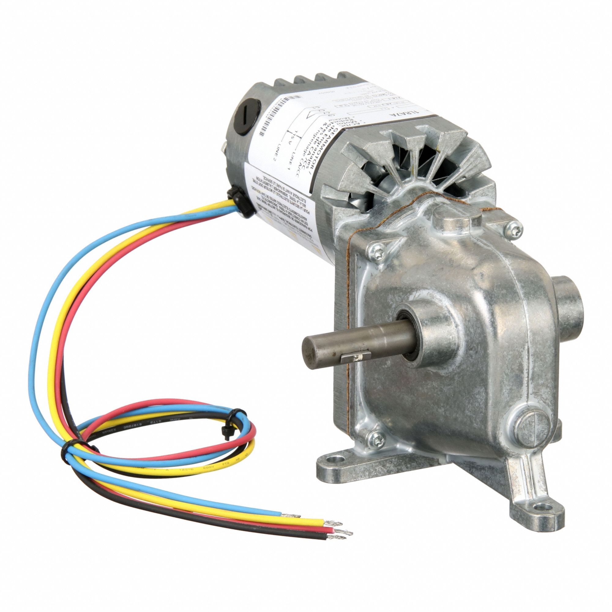 AC/DC Gearmotor: Right Angle, Right Hand, 4.5 RPM Nameplate Speed, 250 in-lb Max Torque