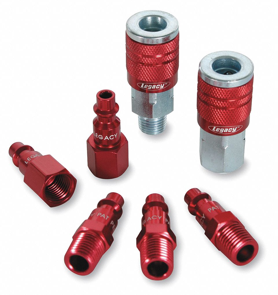 LEGACY Quick Connect Hose Coupling Set 1/4 in Coupling Size, Sleeve, 1/4"18 Thread Size, Set
