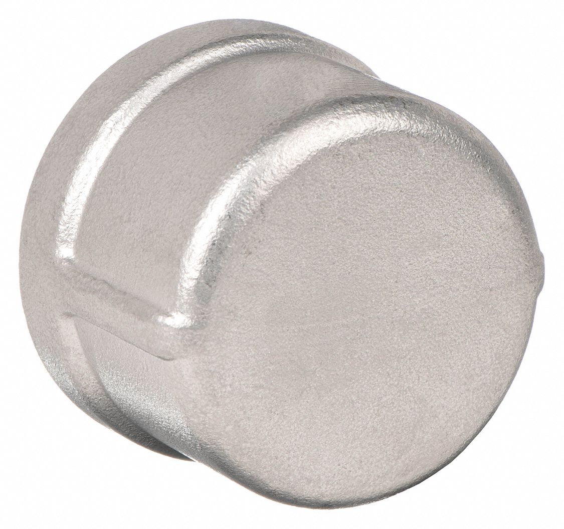 2 Inch NPT Threaded Stainless Steel Cap, 304 SS, 150#