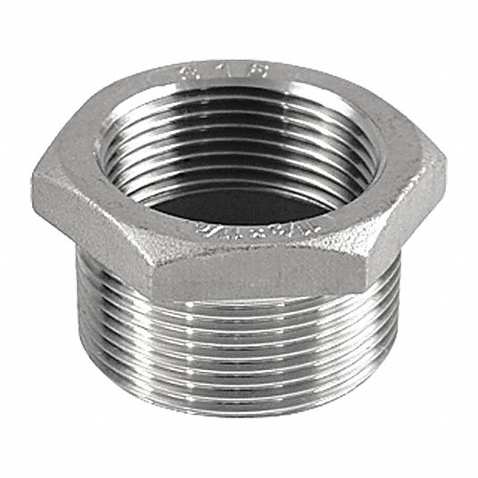 1" Male x 1/2" female Stainless Steel threaded Reducer Bushing Pipe Fitting NPT 