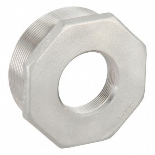 4 in x 2 in, Male NPT Threaded x Female NPT Threaded, Metal Pipe ...