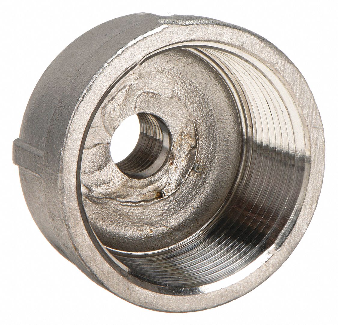 REDUCING COUPLING: 304 STAINLESS STEEL, 1½ IN X ¼ IN FITTING, FEMALE NPT X FEMALE NPT